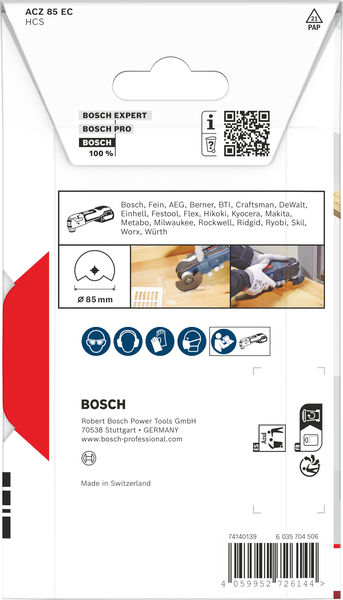 BOSCH ACZ 85 EC Holz Segmentsägeblatt, Starlock, 85 mm BOSCH ACZ 85 EC Holz Segmentsägeblatt, Starlock, 85 mm