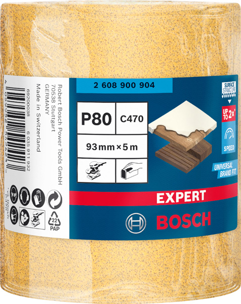 BOSCH EXPERT C470 Schleifband, 93mmx5m, K80, keine Löcher