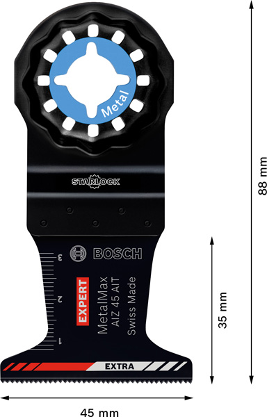 BOSCH EXPERT MetalMax AIZ 45 AIT Blatt für Multifunktionswerkzeuge, 45 mm