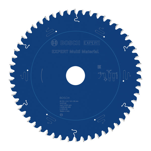 BOSCH EXPERT Multi Material Kreissägeblatt, 210x2,4/1,8x30mm, Z54