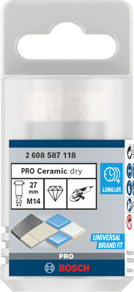 BOSCH PRO Ceramic Trockenbohrkrone, 27 x 35 x 14 mm