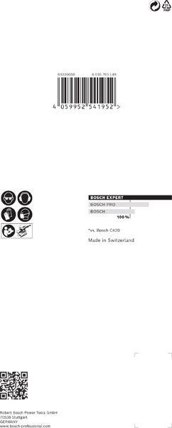 BOSCH EXPERT C470 Schleifblatt, 93x186mm, K180, 8 Löcher, 10-tlg.