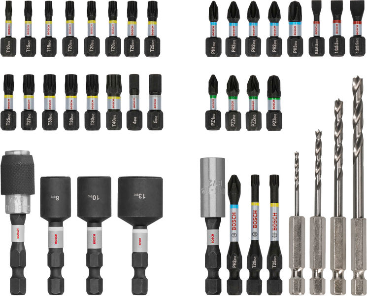 BOSCH PRO Impact Schrauberbits und Holzbohrer Set, 40-tlg. BOSCH PRO Impact Schrauberbits und Holzbohrer Set, 40-tlg.
