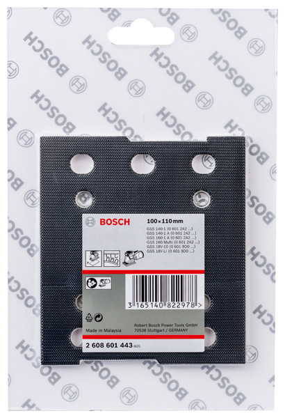 BOSCH PRO Schleifplatte, Klettverschluss, 100 x 110 mm