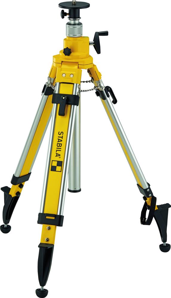 STABILA Kurbelsäulen-Baustativ BST-K-L, für Laser und Nivelliergeräte, Höhe: 98–220 cm, 5/8"-Gewindeschraube