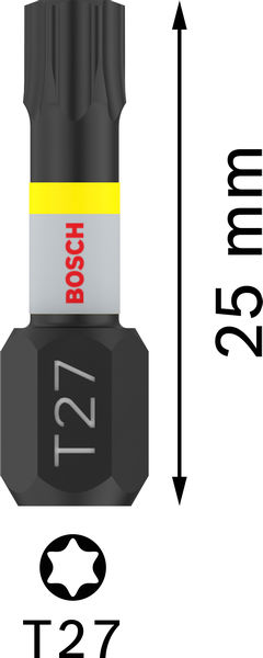 BOSCH PRO Torx Impact Bit, T27, 25 mm, 2-tlg. BOSCH PRO Torx Impact Bit, T27, 25 mm, 2-tlg.