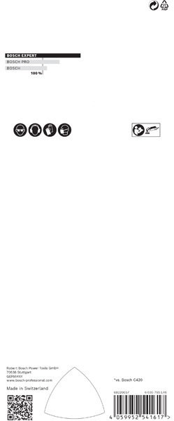 BOSCH EXPERT C470 Deltaschleifblatt, 93mm, K40, 6 Löcher, 5-tlg. BOSCH EXPERT C470 Deltaschleifblatt, 93mm, K40, 6 Löcher, 5-tlg.