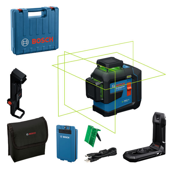 BOSCH Linienlaser GLL 80-33 G, BA 3.7V 3.0Ah XL + USB-C®-Kabel im Handwerkerkoffer BOSCH Linienlaser GLL 80-33 G, BA 3.7V 3.0Ah XL + USB-C®-Kabel im Handwerkerkoffer