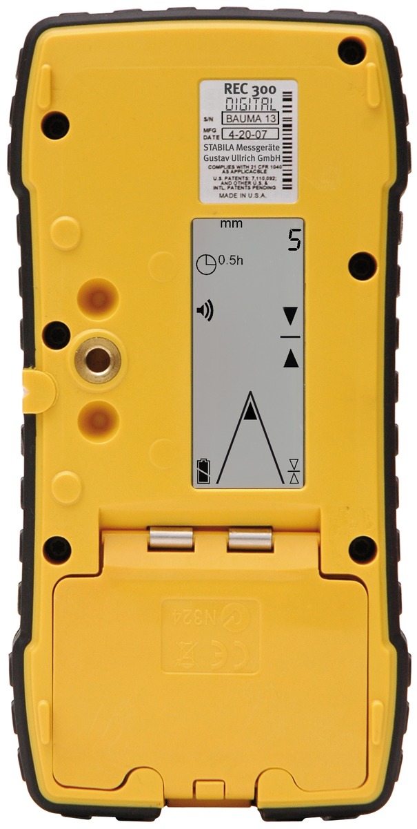 STABILA Empfänger REC 300 Digital, Receiver für Rotationslaser mit roten Laserstrahlen, Referenzabweichung in mm STABILA Empfänger REC 300 Digital, Receiver für Rotationslaser mit roten Laserstrahlen, Referenzabweichung in mm