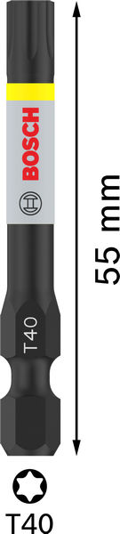BOSCH PRO Torx Impact Bit, T40, 55 mm, 2-tlg.