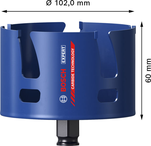 BOSCH EXPERT Construction Material Power Change Plus Lochsäge, 102 x 60 mm BOSCH EXPERT Construction Material Power Change Plus Lochsäge, 102 x 60 mm