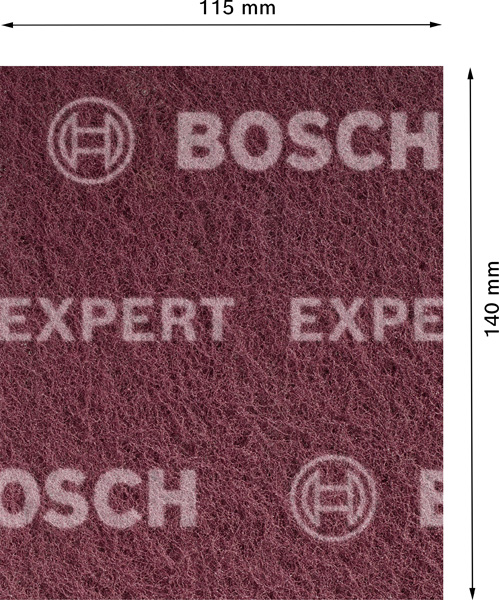 BOSCH EXPERT N880 Vliespad, 115x140mm, Sehr feines AlOx
