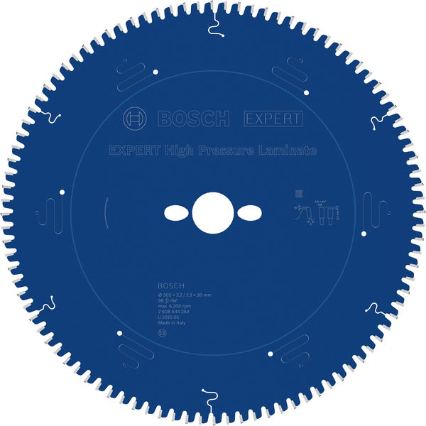 BOSCH EXPERT High Pressure Laminate Kreissägeblatt, 305x3,2/2,2x30 mm, Z96