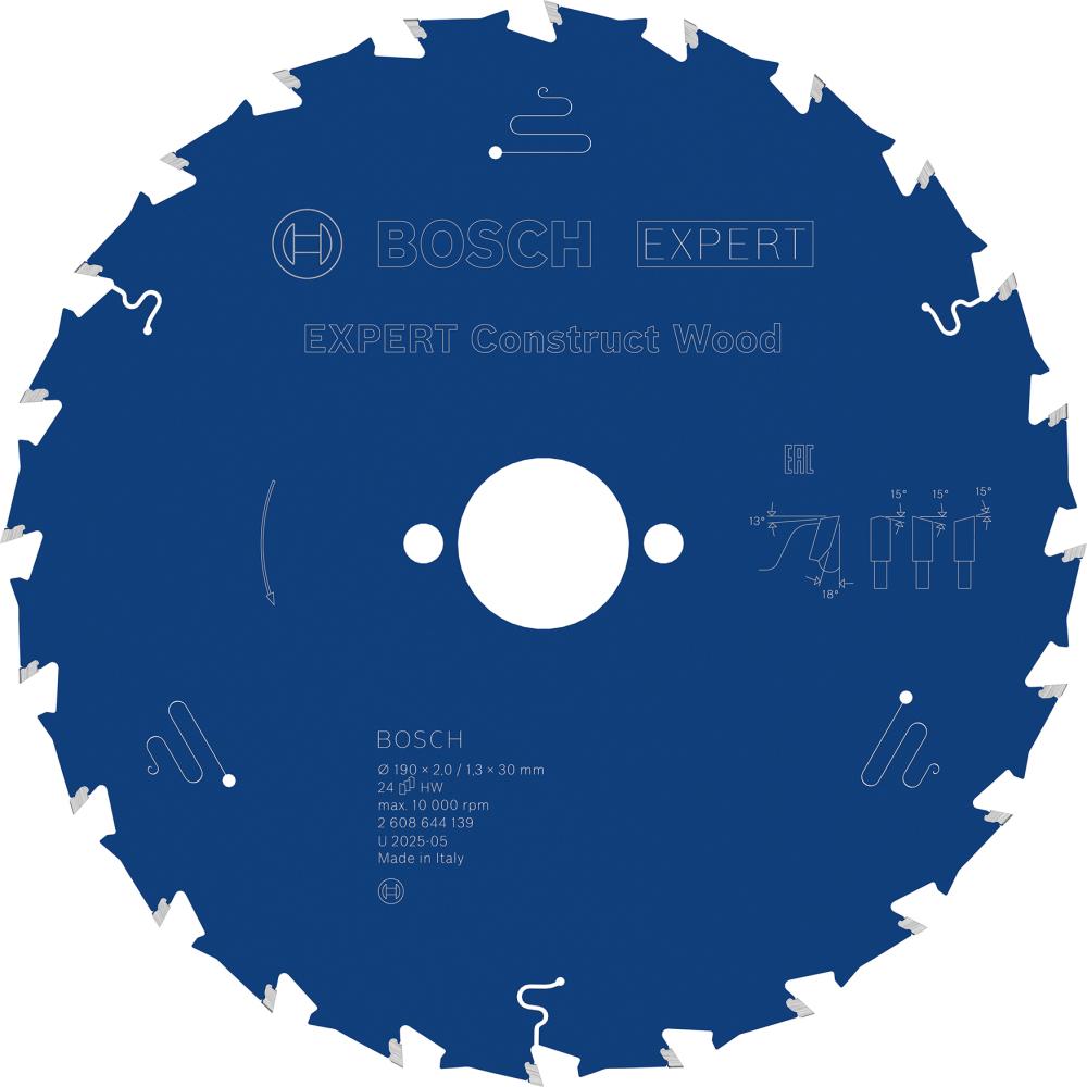 BOSCH EXPERT Construct Wood Kreissägeblatt, 190x2/1,3x30 mm, Z24