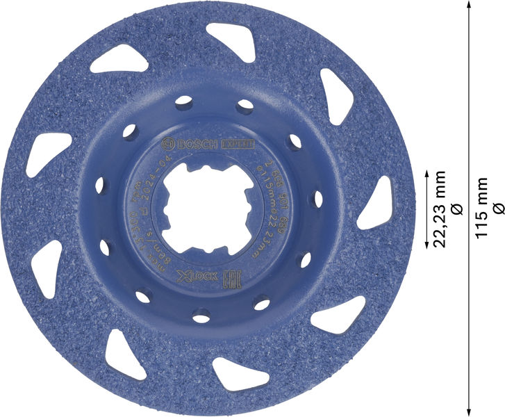 BOSCH EXPERT Multi Material Carbide-Topfscheibe fein, schräg, X-LOCK, 115 mm, 22,23 mm BOSCH EXPERT Multi Material Carbide-Topfscheibe fein, schräg, X-LOCK, 115 mm, 22,23 mm