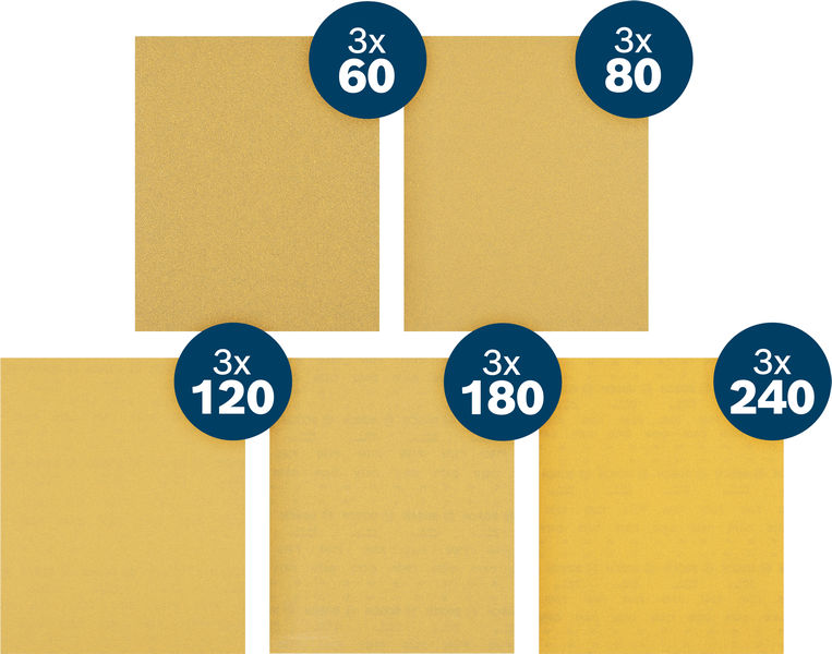 BOSCH EXPERT C470 A4 Schleifpapier, 230x280mm, K60/80/120/180/240, 15tlg. Starter Pack BOSCH EXPERT C470 A4 Schleifpapier, 230x280mm, K60/80/120/180/240, 15tlg. Starter Pack
