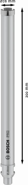 BOSCH PRO Nassbohrkrone, 28 x 300 mm, G 1/2 Zoll