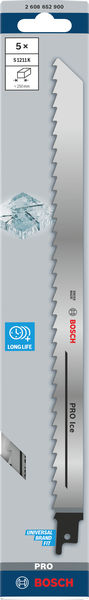 BOSCH PRO Ice S1211K Säbelsägeblatt, 1,25 x 19 x 300 mm, 5-tlg. BOSCH PRO Ice S1211K Säbelsägeblatt, 1,25 x 19 x 300 mm, 5-tlg.