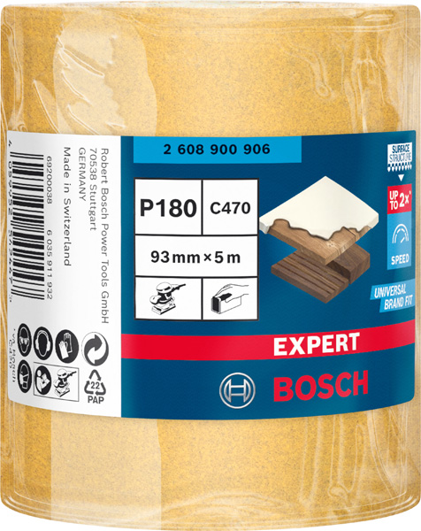 BOSCH EXPERT C470 Schleifband, 93mmx5m, K180, keine Löcher