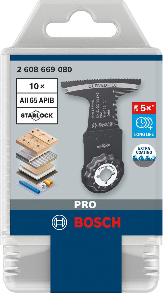 BOSCH PRO AII 65 APIB Blatt für Multifunktionswerkzeuge, 65 x 40 mm, 10-tlg. BOSCH PRO AII 65 APIB Blatt für Multifunktionswerkzeuge, 65 x 40 mm, 10-tlg.