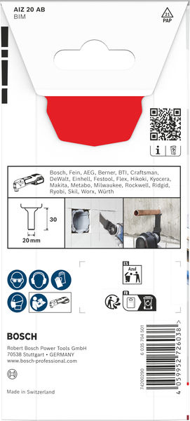 BOSCH AIZ 20 AB Multi Material Tauchsägeblatt, Starlock, 20 x 30 mm BOSCH AIZ 20 AB Multi Material Tauchsägeblatt, Starlock, 20 x 30 mm