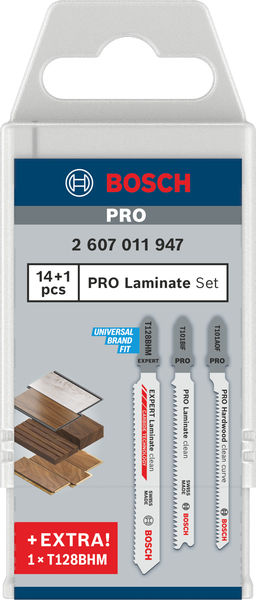 BOSCH PRO Laminate Stichsägeblatt Set, 15-tlg.