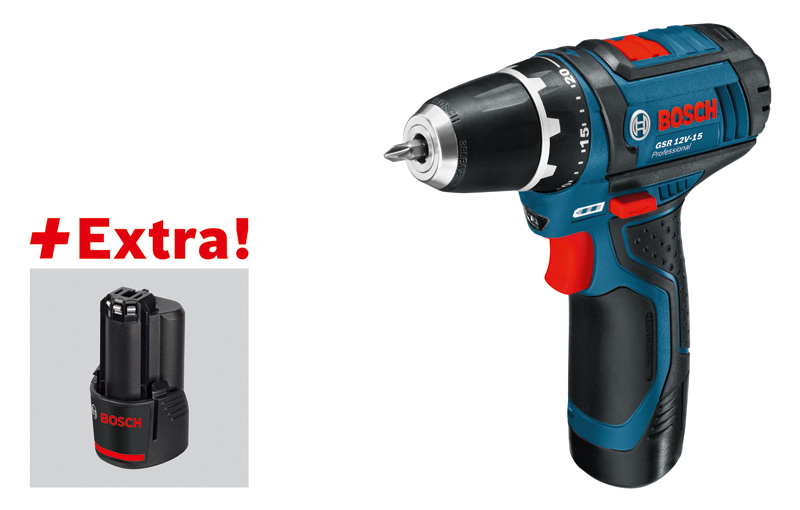 BOSCH Combo Kit GSR 12V-15 Professional und Handwerkzeuge BOSCH Combo Kit GSR 12V-15 Professional und Handwerkzeuge