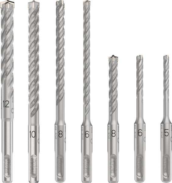 BOSCH PRO SDS plus-5X Hammerbohrer-Set, 5/6/8/6/8/10/12 mm, 7-tlg