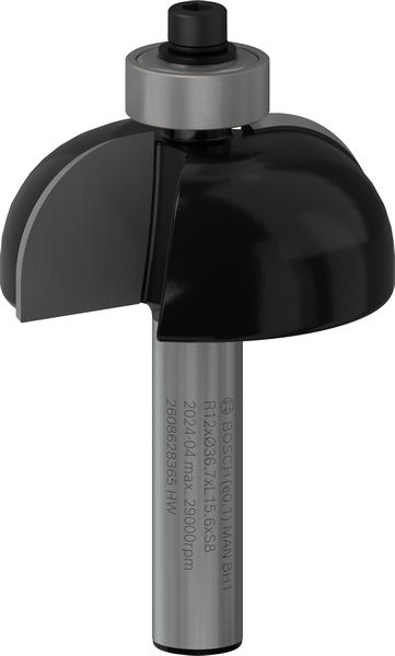 BOSCH PRO Hohlkehlfräser, R 12, Schaft 8 mm