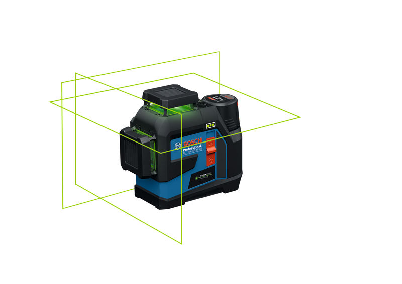 BOSCH Linienlaser GLL 12V-100-33 CG, 1 x Akku GBA 12V 2.0Ah in L-BOXX