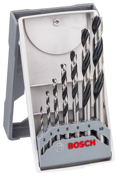 BOSCH HSS-Spiralbohrer-Set, PointTeQ, 7-tlg., Mini-X-Line, 2-8 mm
