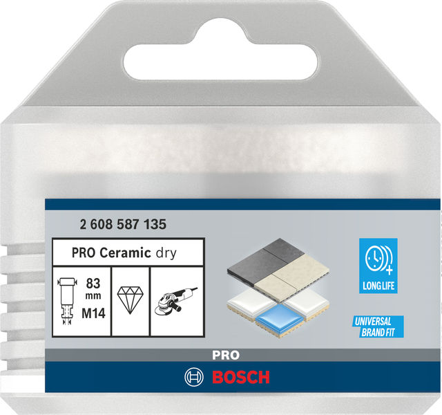 BOSCH PRO Ceramic Trockenbohrkrone, 83 x 35 x 14 mm