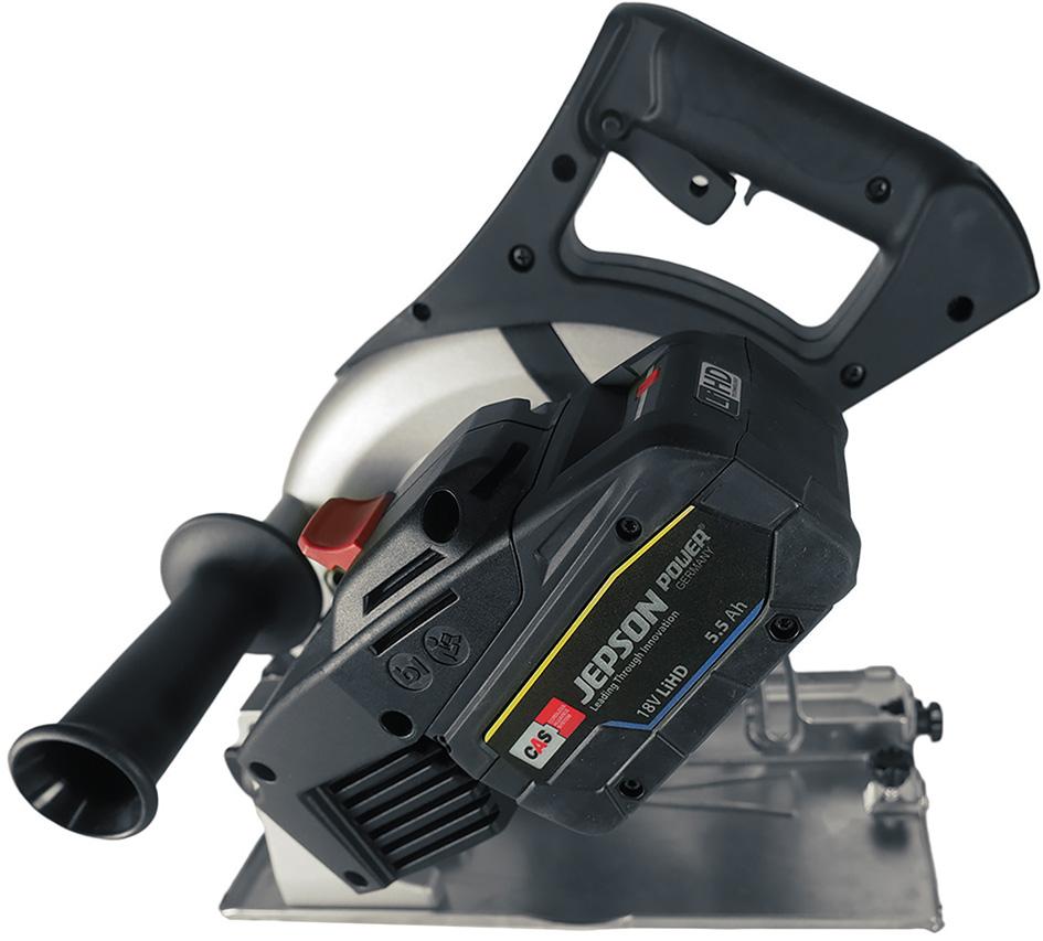 JEPSON POWER Akku-Metallhandkreissäge Hand Dry Cutter 8203E 18V, 5,5Ah, 99Wh D=203mm 48Z Jepson JEPSON POWER Akku-Metallhandkreissäge Hand Dry Cutter 8203E 18V, 5,5Ah, 99Wh D=203mm 48Z Jepson