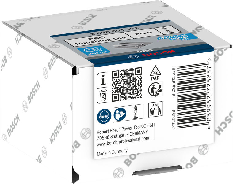BOSCH PRO Stempel und Matrize, PG9, Edelstahl