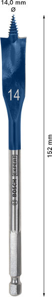 BOSCH EXPERT Self Cut Speed Flachfräsbohrer, 14 x 152 mm BOSCH EXPERT Self Cut Speed Flachfräsbohrer, 14 x 152 mm