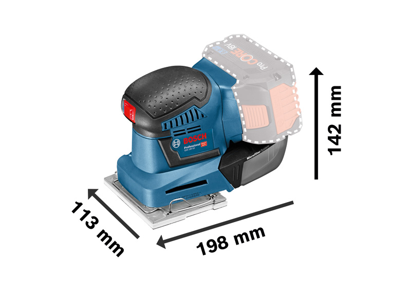 BOSCH Akku-Schwingschleifer GSS 18V-10