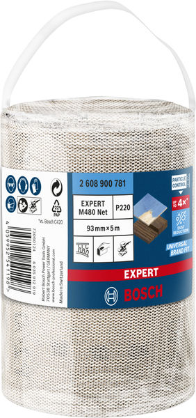 BOSCH EXPERT M480 Schleifnetzrolle, 93x5000mm, K22 BOSCH EXPERT M480 Schleifnetzrolle, 93x5000mm, K22