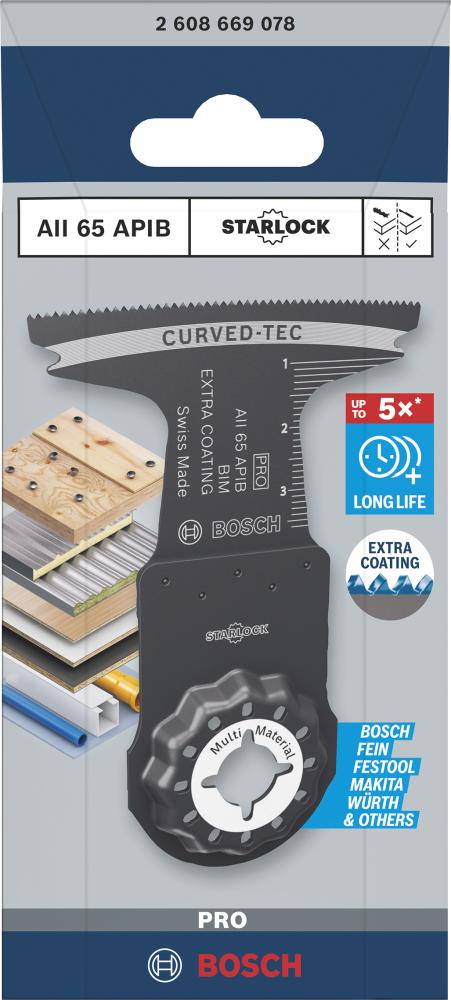 BOSCH PRO AII 65 APIB Blatt für Multifunktionswerkzeuge, 65 x 40 mm