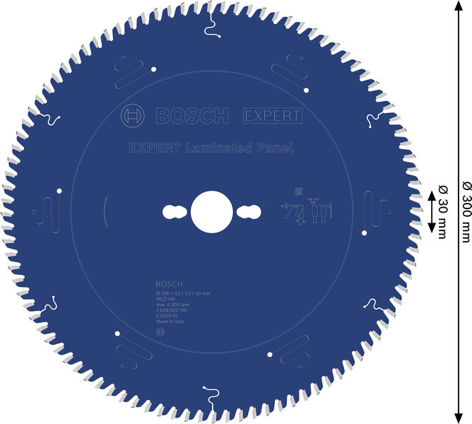 BOSCH EXPERT Laminated Panel Kreissägeblatt, 300x30 mm, Z96 BOSCH EXPERT Laminated Panel Kreissägeblatt, 300x30 mm, Z96