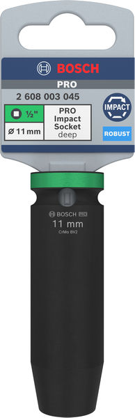 BOSCH PRO Impact Steckschlüsselsatz, 1/2", 11 mm, tief