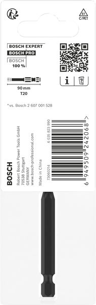 BOSCH PRO Torx Impact Bit, T20, 90 mm