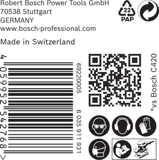 BOSCH EXPERT C470 Schleifblatt, 93x186mm, K100, 8 Löcher, 50-tlg.