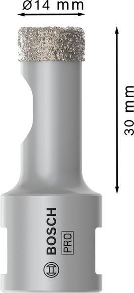BOSCH PRO Ceramic Trockenbohrkrone, 14 x 30 x14 mm BOSCH PRO Ceramic Trockenbohrkrone, 14 x 30 x14 mm