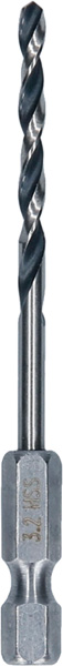 BOSCH HSS PointTeQ Sechskantbohrer 3,2 mm