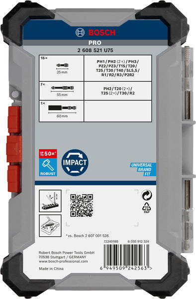 BOSCH PRO Impact Schrauberbit-Set, 24-tlg.