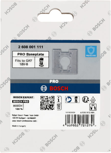 BOSCH PRO Grundplatte, quadratisch, 7 x 96 x 96 mm BOSCH PRO Grundplatte, quadratisch, 7 x 96 x 96 mm