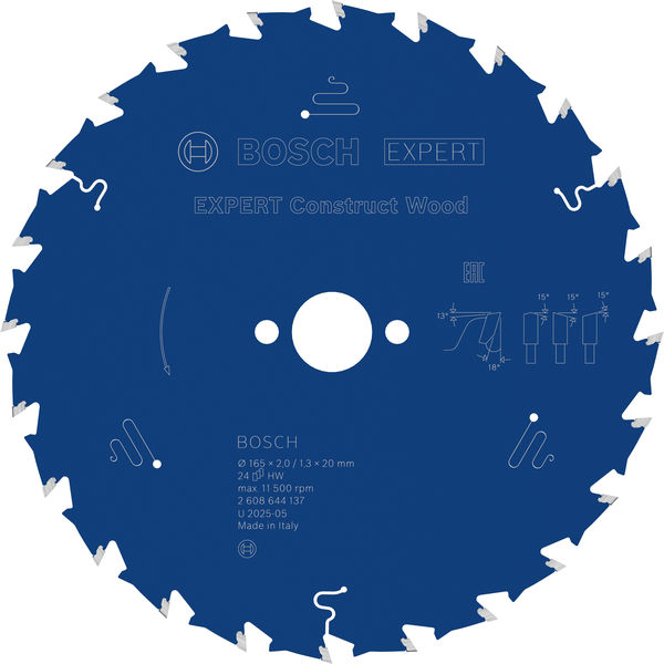 BOSCH EXPERT Construct Wood Kreissägeblatt, 165x2/1,3x20 mm, Z24