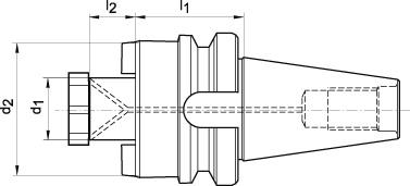 FORTIS Aufsteckfräserdorn JISB6339AD kurz BT40- 32mm x50 FORTIS