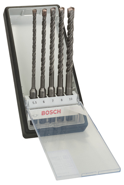 BOSCH SDS plus-5 Hammerbohrer-Set, Robust Line, 5-tlg., 5,5-10 mm