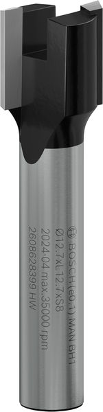 BOSCH PRO Scharniernutfräser, zweischneidig, Ø 12,7 x L 12,7, Schaft 8 mm
